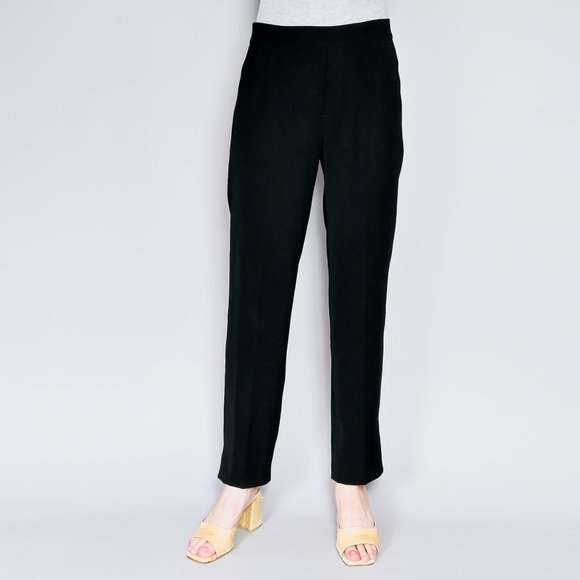 VINCE Black Crepe Lounge Dress Pant S - Picture 6 of 6